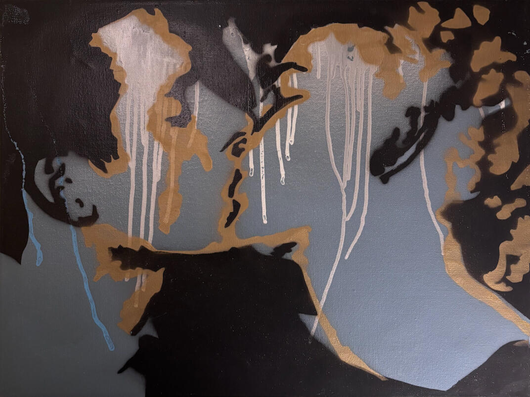 "Reunion" | 18x24 | Spray Paint on stretched canvas